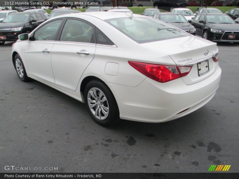 Shimmering White / Camel 2012 Hyundai Sonata GLS