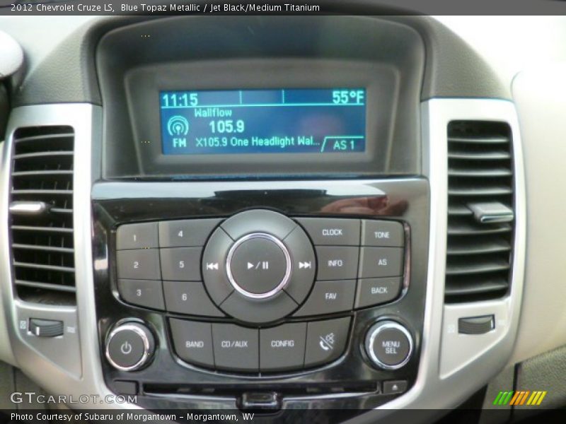 Blue Topaz Metallic / Jet Black/Medium Titanium 2012 Chevrolet Cruze LS
