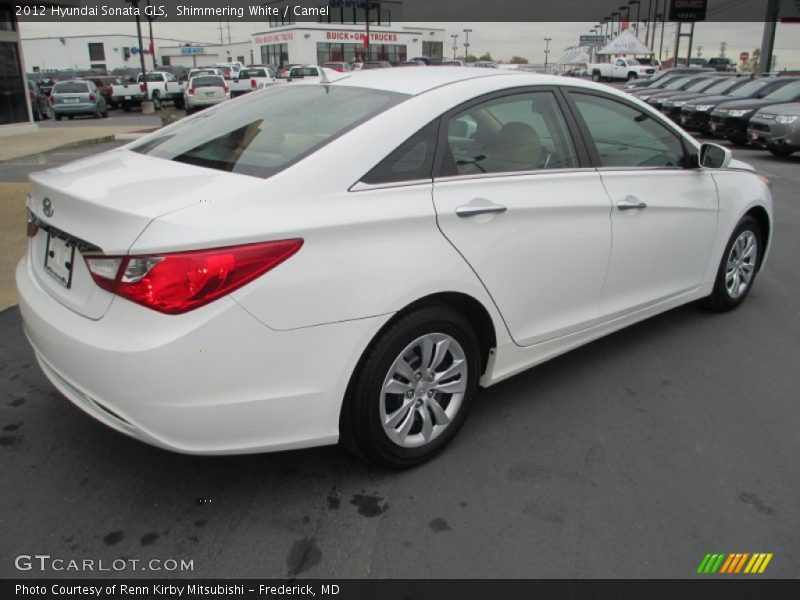 Shimmering White / Camel 2012 Hyundai Sonata GLS