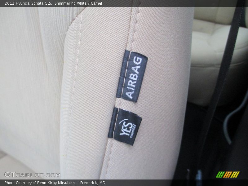 Shimmering White / Camel 2012 Hyundai Sonata GLS