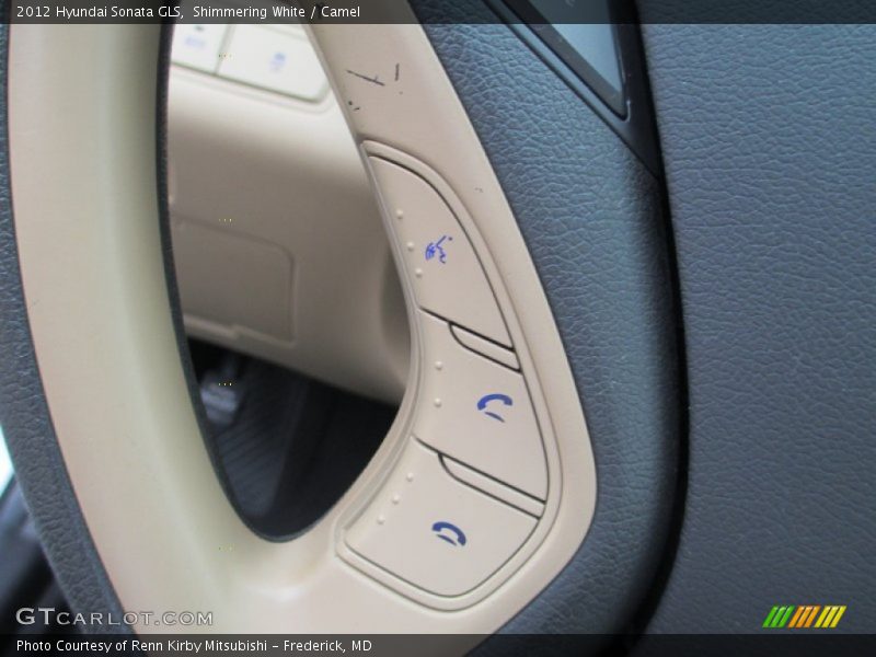 Shimmering White / Camel 2012 Hyundai Sonata GLS
