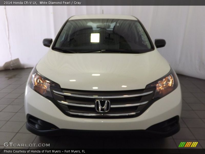 White Diamond Pearl / Gray 2014 Honda CR-V LX
