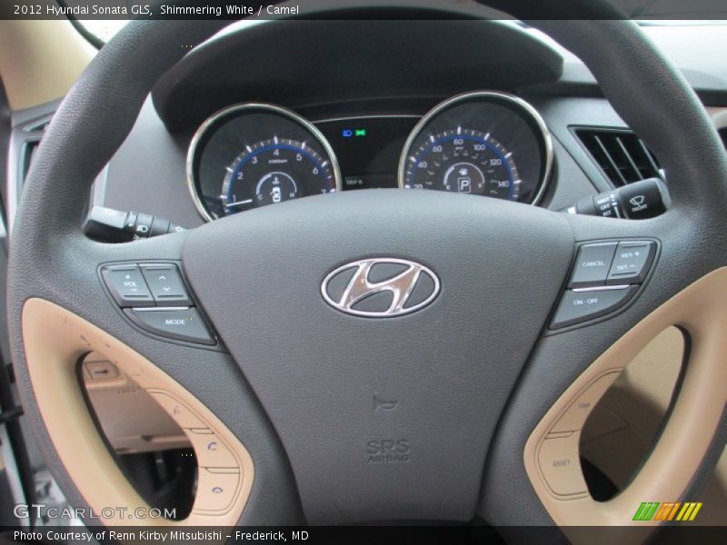 Shimmering White / Camel 2012 Hyundai Sonata GLS