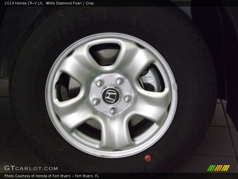 White Diamond Pearl / Gray 2014 Honda CR-V LX