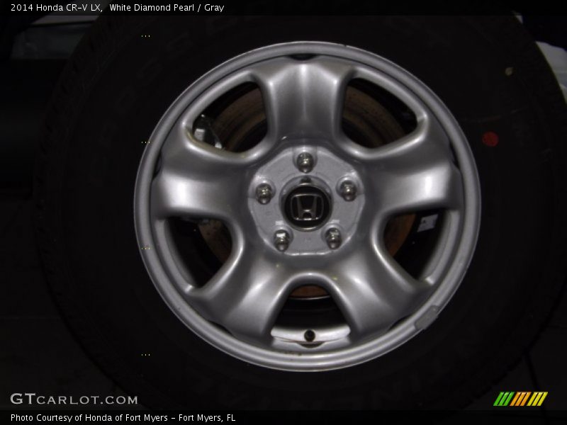 White Diamond Pearl / Gray 2014 Honda CR-V LX