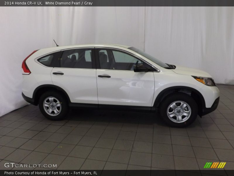 White Diamond Pearl / Gray 2014 Honda CR-V LX