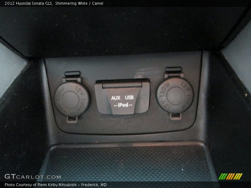 Shimmering White / Camel 2012 Hyundai Sonata GLS