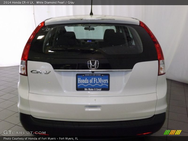 White Diamond Pearl / Gray 2014 Honda CR-V LX