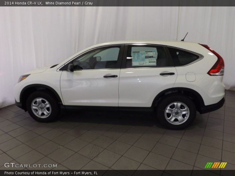 White Diamond Pearl / Gray 2014 Honda CR-V LX