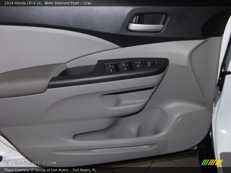 White Diamond Pearl / Gray 2014 Honda CR-V LX