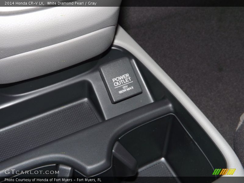 White Diamond Pearl / Gray 2014 Honda CR-V LX