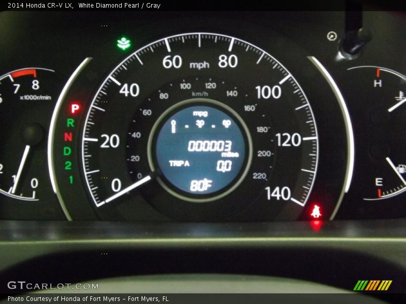 White Diamond Pearl / Gray 2014 Honda CR-V LX