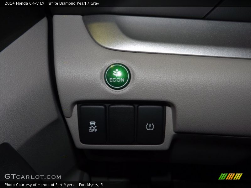 White Diamond Pearl / Gray 2014 Honda CR-V LX