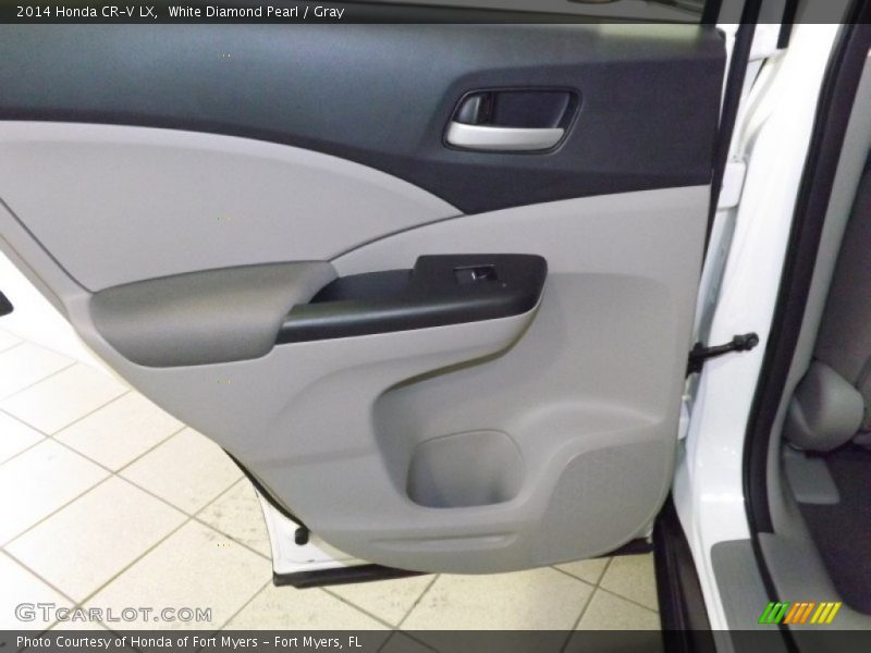 White Diamond Pearl / Gray 2014 Honda CR-V LX