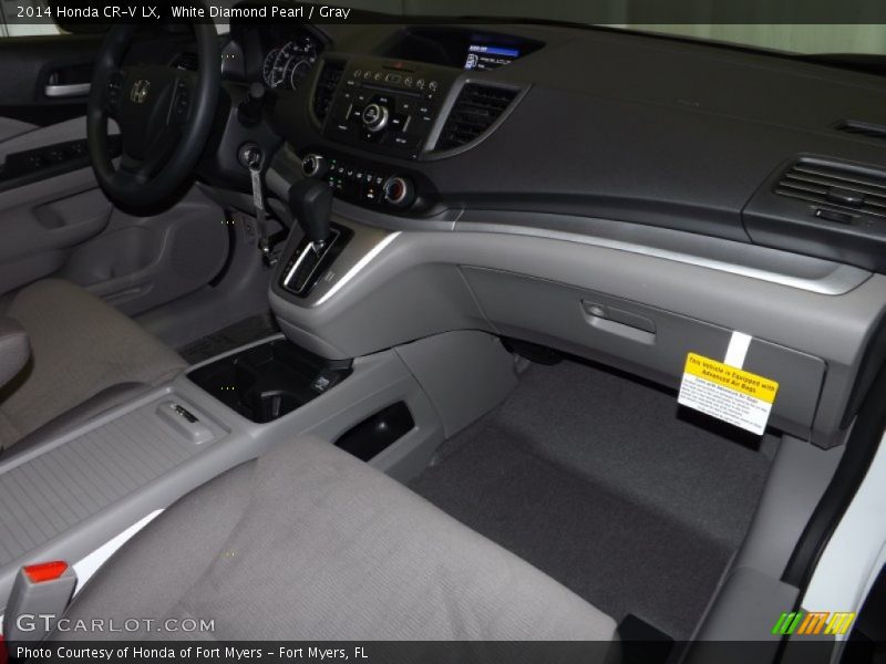 White Diamond Pearl / Gray 2014 Honda CR-V LX