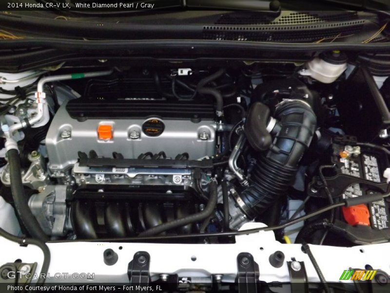 White Diamond Pearl / Gray 2014 Honda CR-V LX