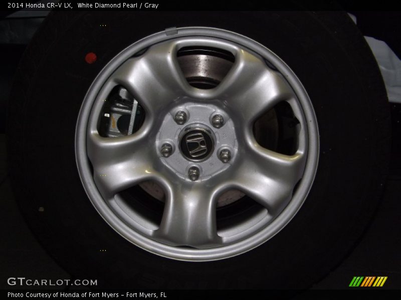 White Diamond Pearl / Gray 2014 Honda CR-V LX
