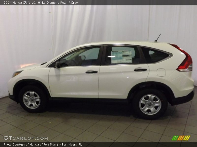 White Diamond Pearl / Gray 2014 Honda CR-V LX