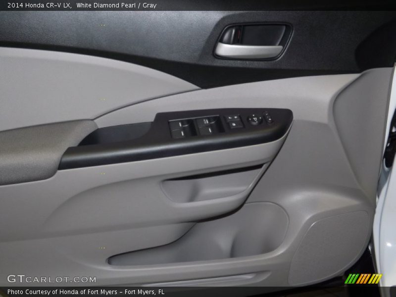 White Diamond Pearl / Gray 2014 Honda CR-V LX