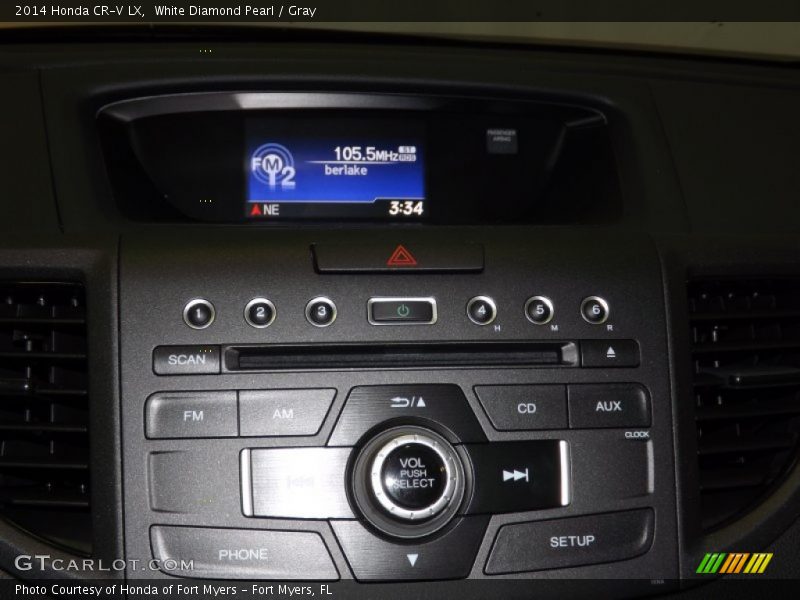 White Diamond Pearl / Gray 2014 Honda CR-V LX