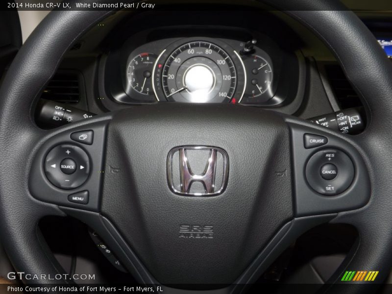 White Diamond Pearl / Gray 2014 Honda CR-V LX