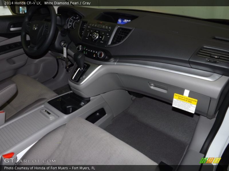 White Diamond Pearl / Gray 2014 Honda CR-V LX