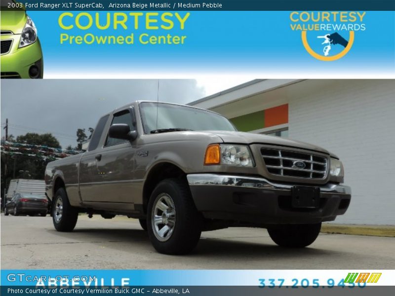 Arizona Beige Metallic / Medium Pebble 2003 Ford Ranger XLT SuperCab