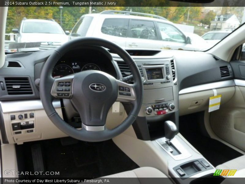Tungsten Metallic / Ivory 2014 Subaru Outback 2.5i Premium