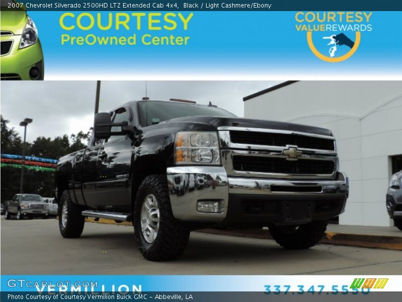 Black / Light Cashmere/Ebony 2007 Chevrolet Silverado 2500HD LTZ Extended Cab 4x4