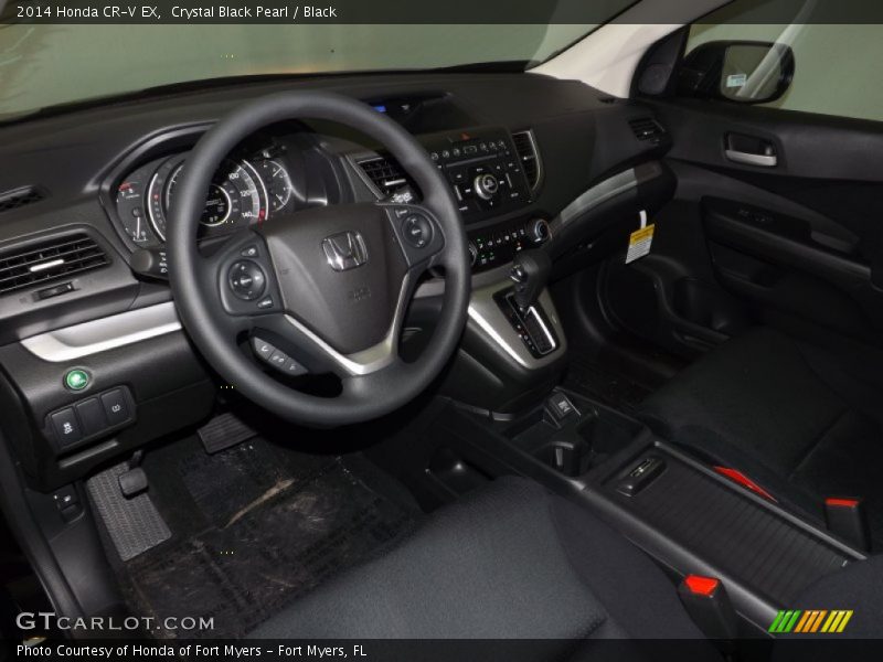 Crystal Black Pearl / Black 2014 Honda CR-V EX