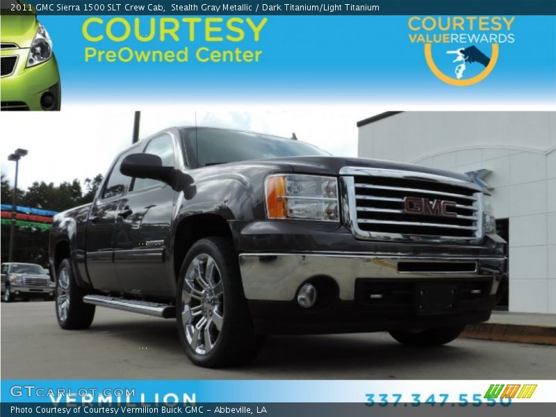 Stealth Gray Metallic / Dark Titanium/Light Titanium 2011 GMC Sierra 1500 SLT Crew Cab