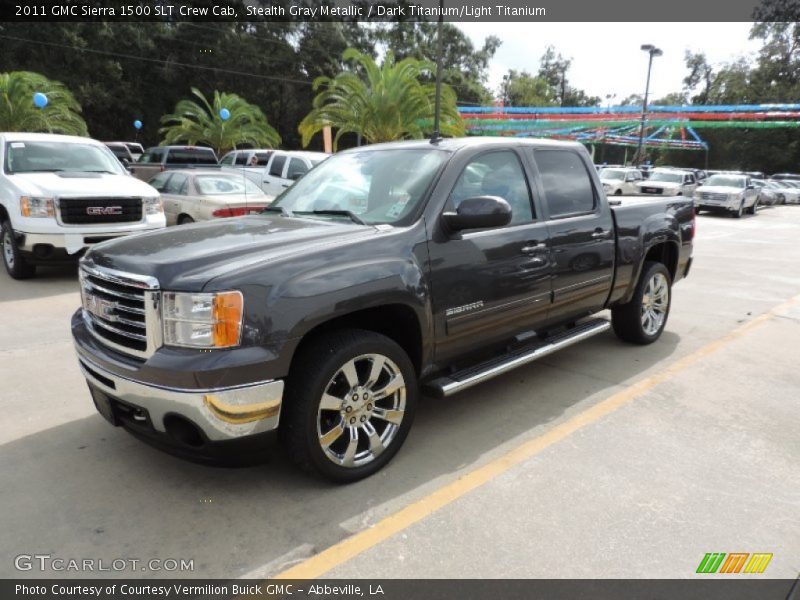 Stealth Gray Metallic / Dark Titanium/Light Titanium 2011 GMC Sierra 1500 SLT Crew Cab