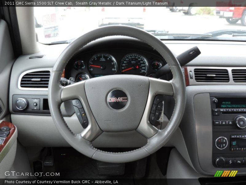 Stealth Gray Metallic / Dark Titanium/Light Titanium 2011 GMC Sierra 1500 SLT Crew Cab