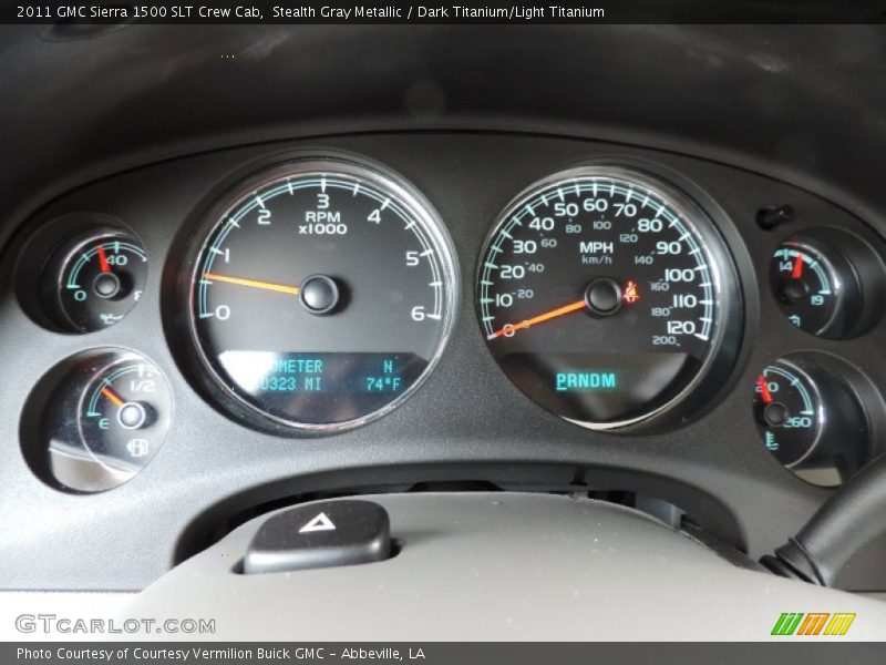 Stealth Gray Metallic / Dark Titanium/Light Titanium 2011 GMC Sierra 1500 SLT Crew Cab