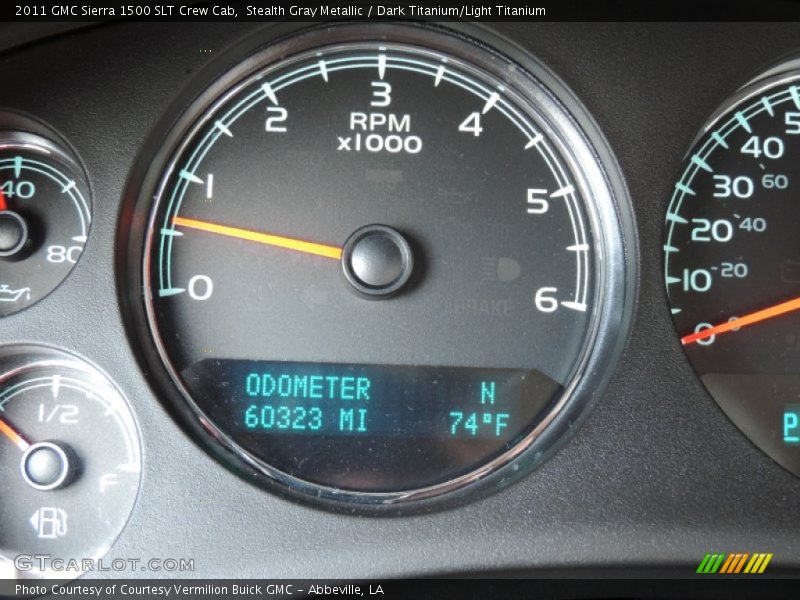 Stealth Gray Metallic / Dark Titanium/Light Titanium 2011 GMC Sierra 1500 SLT Crew Cab
