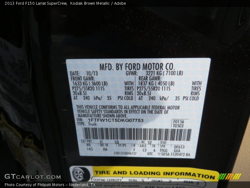 Kodiak Brown Metallic / Adobe 2013 Ford F150 Lariat SuperCrew