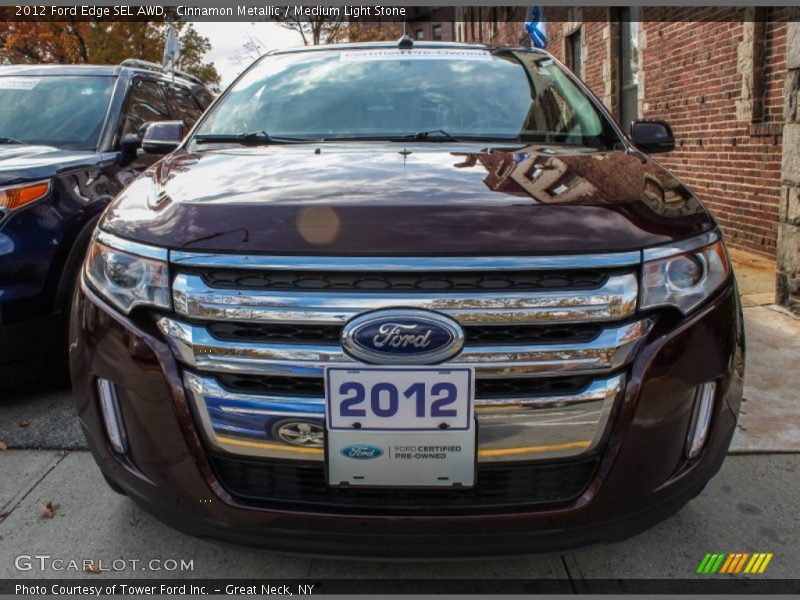 Cinnamon Metallic / Medium Light Stone 2012 Ford Edge SEL AWD