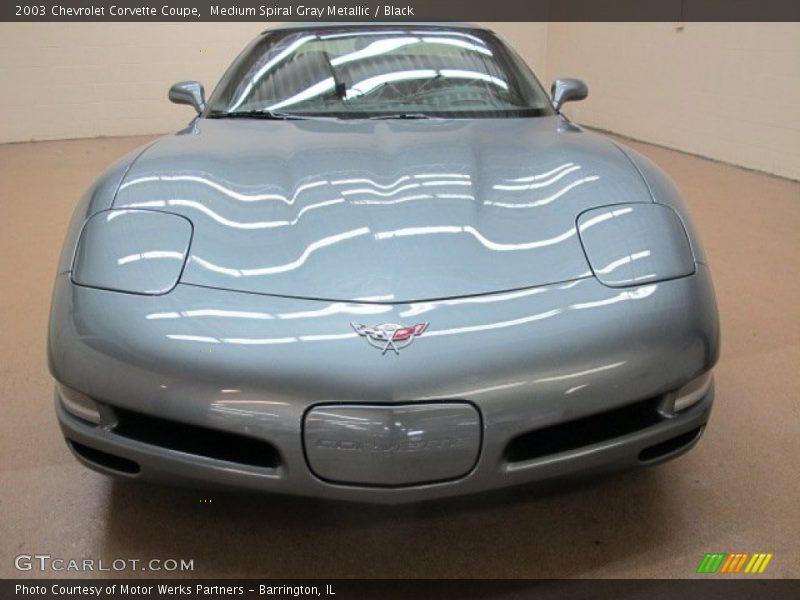 Medium Spiral Gray Metallic / Black 2003 Chevrolet Corvette Coupe