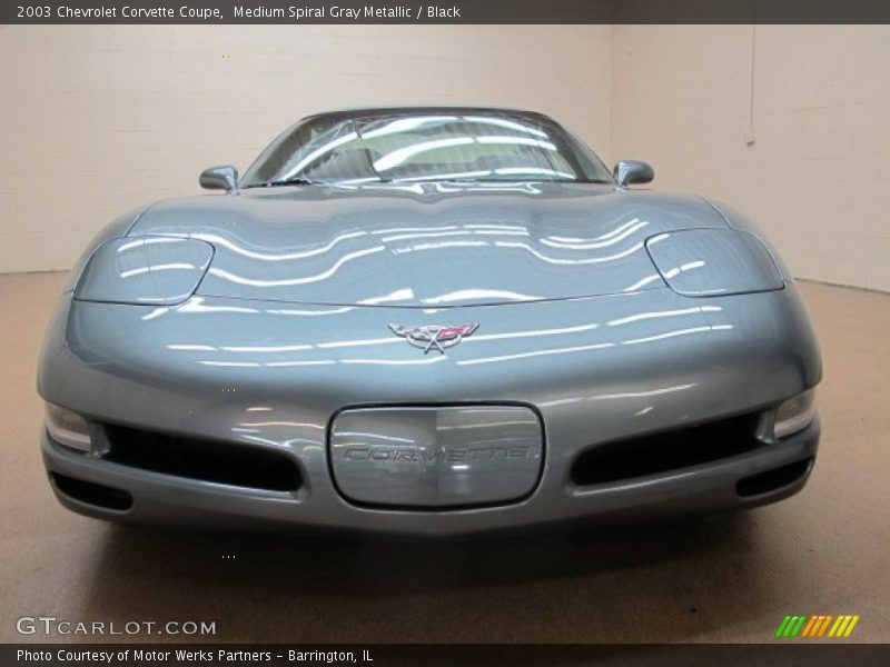 Medium Spiral Gray Metallic / Black 2003 Chevrolet Corvette Coupe