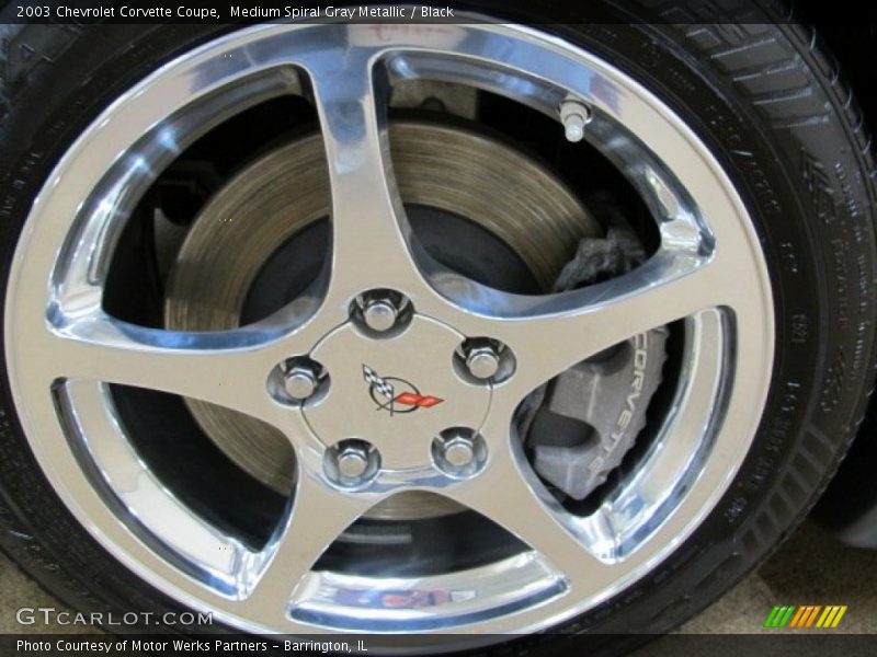 Medium Spiral Gray Metallic / Black 2003 Chevrolet Corvette Coupe