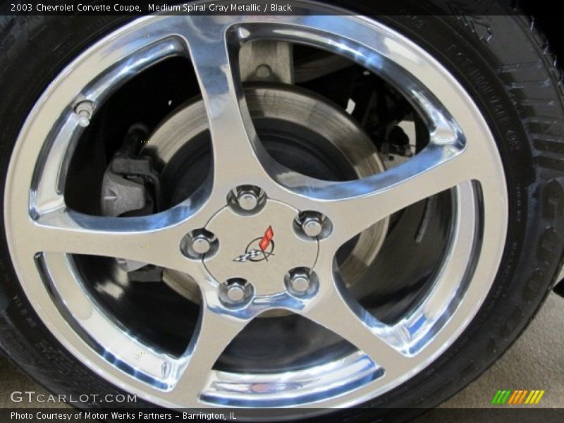 Medium Spiral Gray Metallic / Black 2003 Chevrolet Corvette Coupe