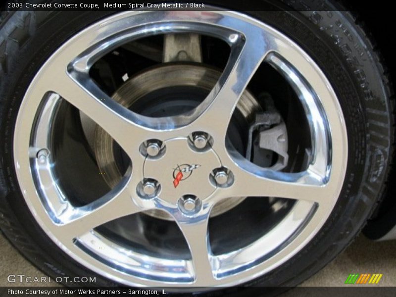 Medium Spiral Gray Metallic / Black 2003 Chevrolet Corvette Coupe