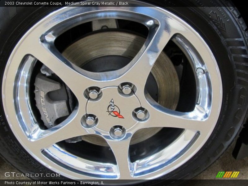 Medium Spiral Gray Metallic / Black 2003 Chevrolet Corvette Coupe