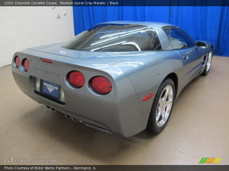 Medium Spiral Gray Metallic / Black 2003 Chevrolet Corvette Coupe