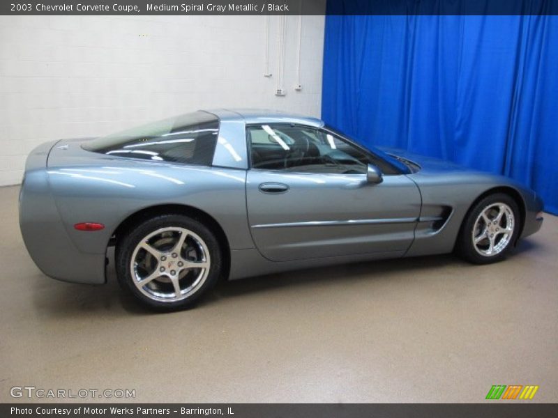 Medium Spiral Gray Metallic / Black 2003 Chevrolet Corvette Coupe