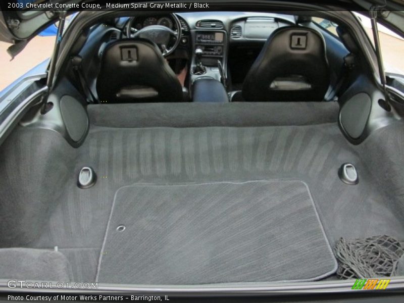 Medium Spiral Gray Metallic / Black 2003 Chevrolet Corvette Coupe