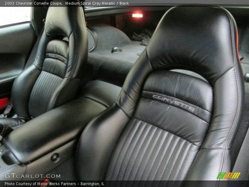 Medium Spiral Gray Metallic / Black 2003 Chevrolet Corvette Coupe