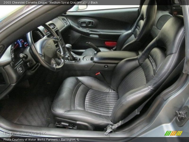 Medium Spiral Gray Metallic / Black 2003 Chevrolet Corvette Coupe