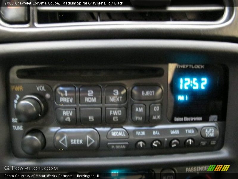 Medium Spiral Gray Metallic / Black 2003 Chevrolet Corvette Coupe