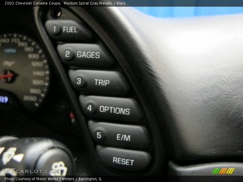 Medium Spiral Gray Metallic / Black 2003 Chevrolet Corvette Coupe